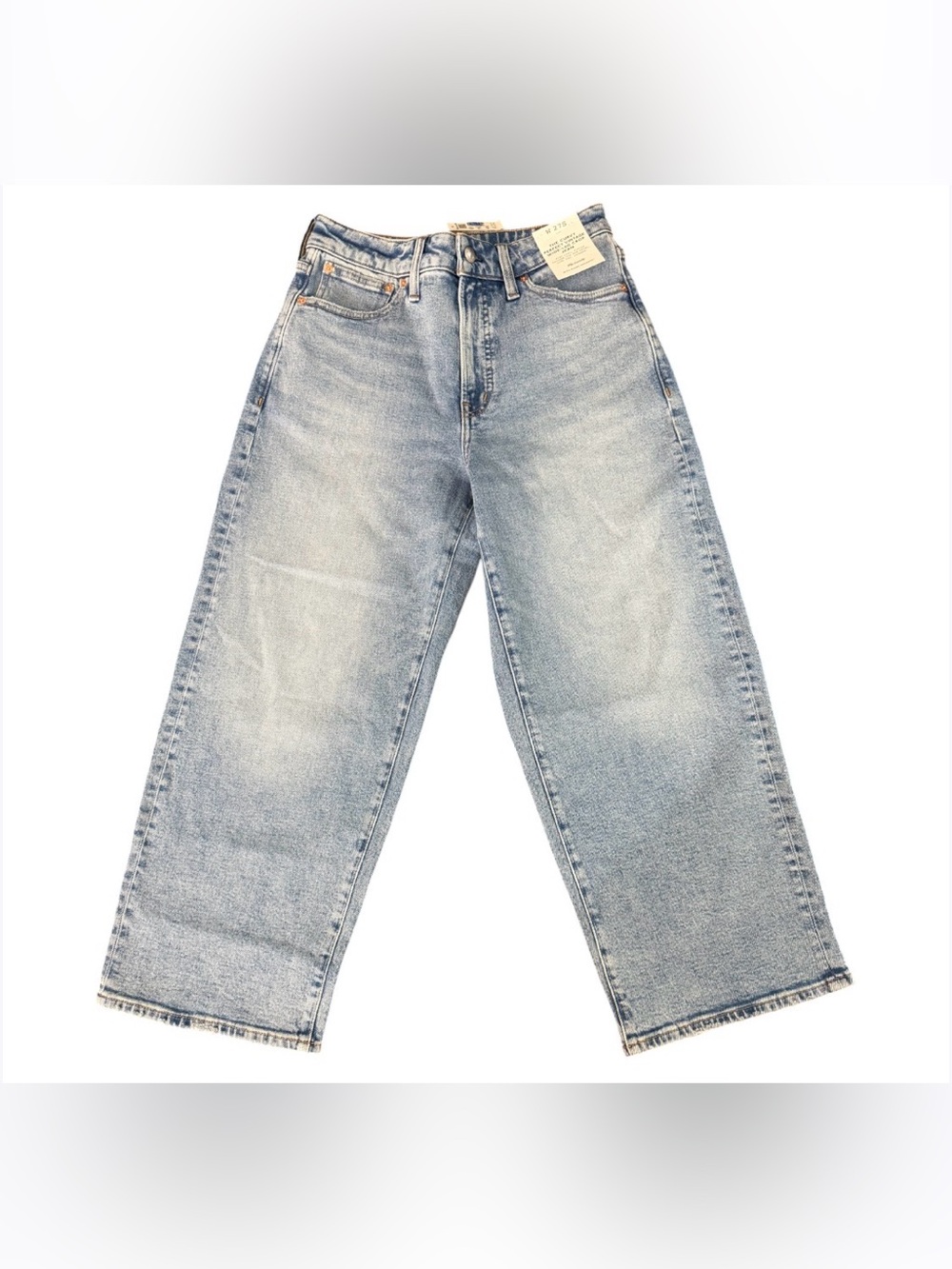 Women’s Madewell Curvy Perfect Vintage Wide Leg Crop Blue Jeans Size 27 S